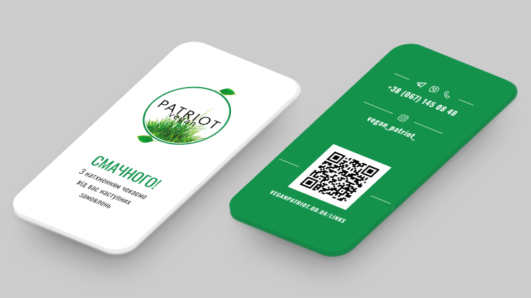 Business card Vegan Patriot